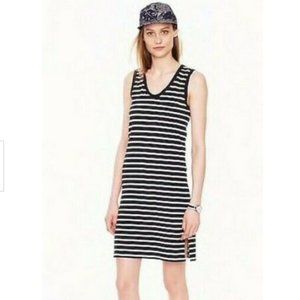 J. Crew Sleeveless Cotton Navy Blue Nautical Striped Summer Shift Dress